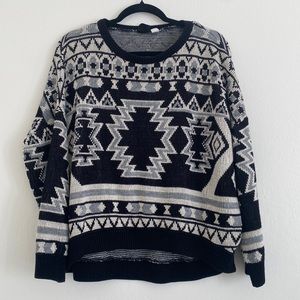 BDG Oversized Aztec Print Sweater size Small